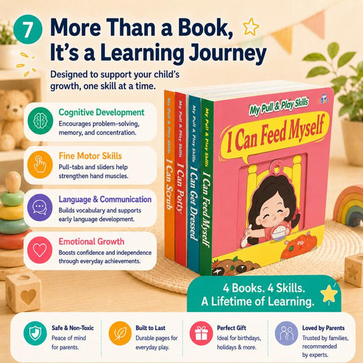 I Can Do It Myself — Set of 4 Pull-Tab Board Books | Potty, Dressing, Washing, Feeding